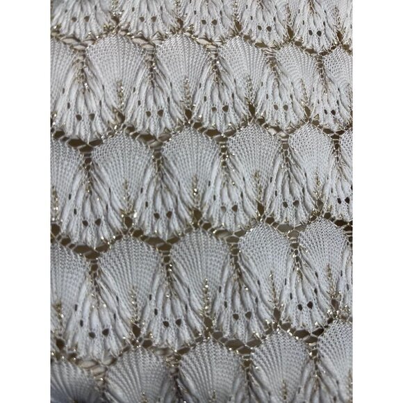 Handmade Maxi Skirt XS Cream Metallic Boho Western Classic Glam Retro Chic 70s - Picture 2 of 12